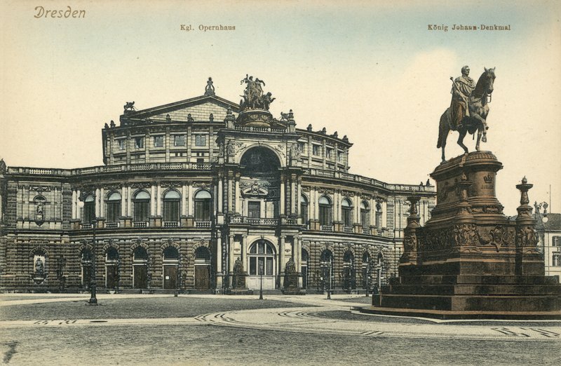 Operahuset, Dresden (fargebilde) av Photographer German