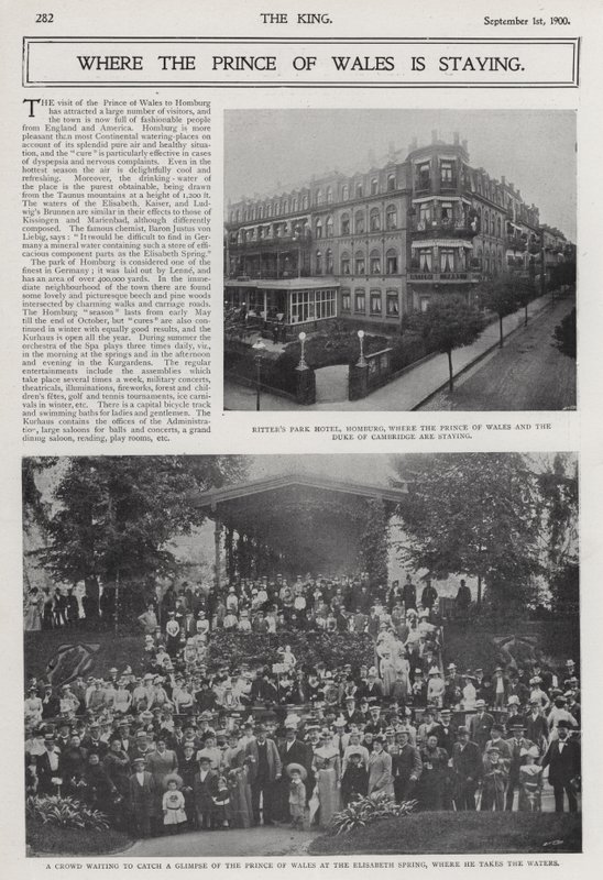 Besøk av prinsen av Wales og hertugen av Cambridge til spa-feriestedet Bad Homburg, Tyskland av Photographer German