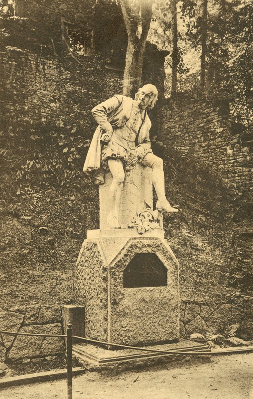 William Shakespeare-monumentet, Weimar (s/hvitt-bilde) av Photographer German