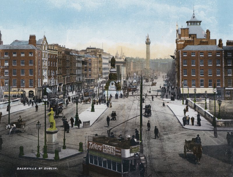 Sackville Street, Dublin (fargebilde) av Photographer Irish