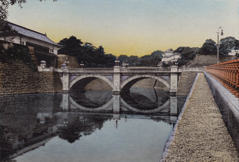 Japan, ca. 1912: Inngang til det keiserlige palass, Tokyo; Hvor Shoguns 