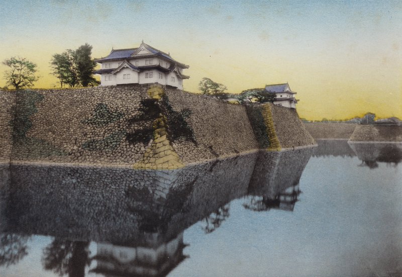 Japan, ca. 1912: Osaka-slottet bygget i 1583 av Hideyoshi (bilde) av Photographer Japanese