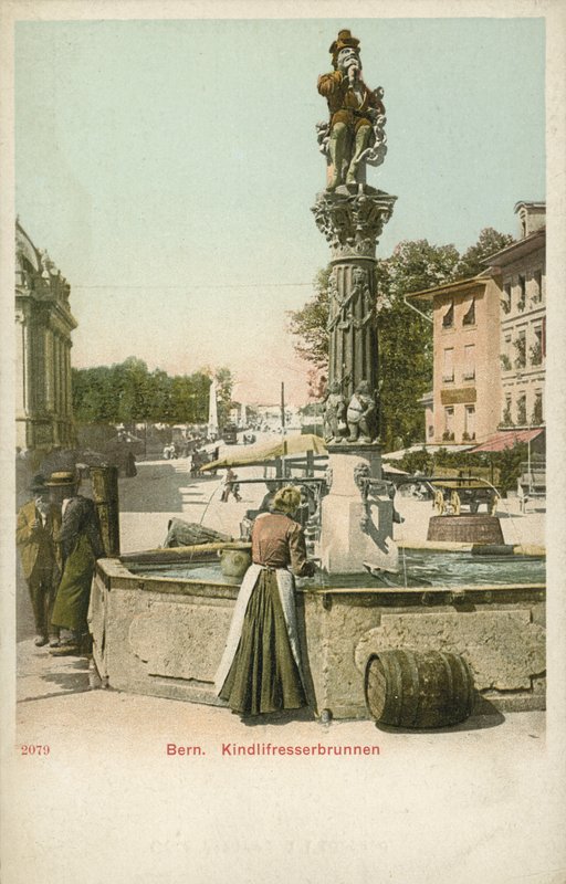 Kindlifresserbrunner, Bern (fargefoto) av Photographer Swiss