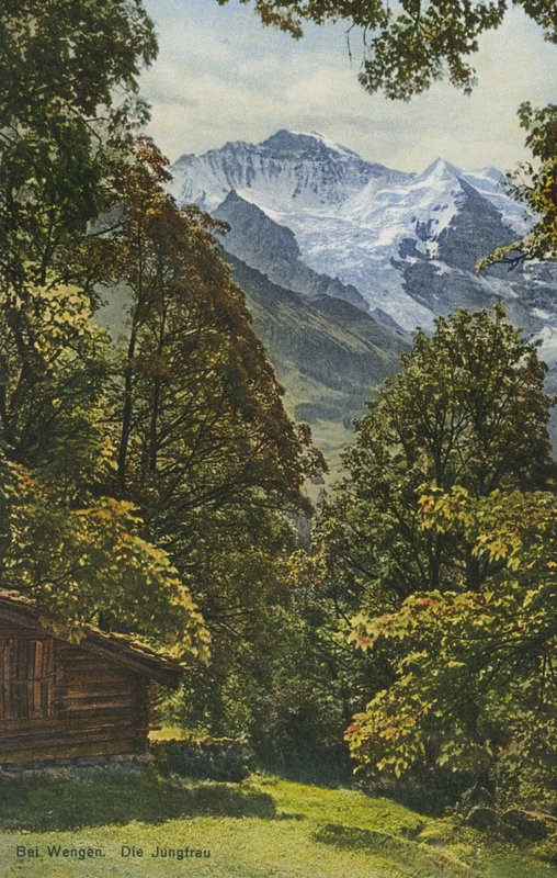 Wengen, Sveits (fargefoto) av Photographer Swiss