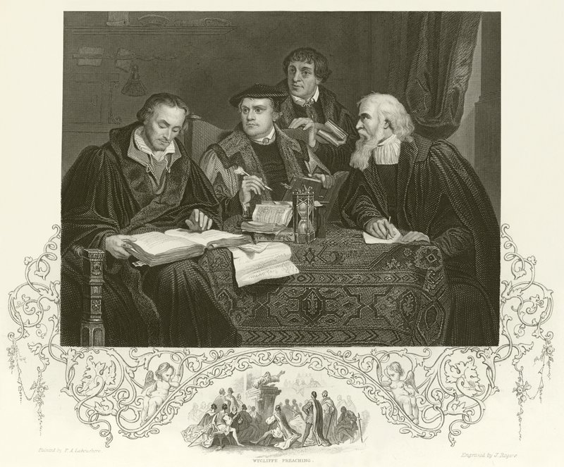 Luther, Melancthon, Pomeranus og Cruciger av Pierre Antoine Labouchere