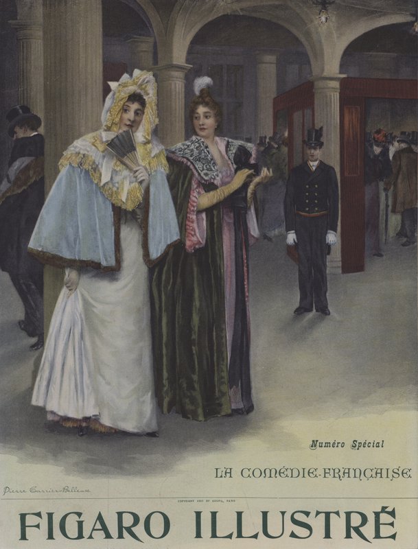 En abonnementsdag på Comedie-Francaise. Forside av Le Figaro Illustre, juni 1897 av Pierre Carrier Belleuse
