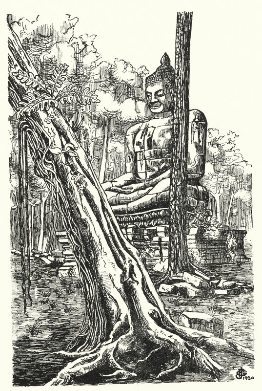 Buddhaen til Tep Pranam (gravering) av Pierre Jeannerat de Beerski
