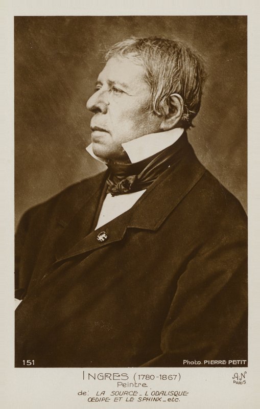 Jean Auguste Dominique Ingres , fransk maler av Pierre Petit
