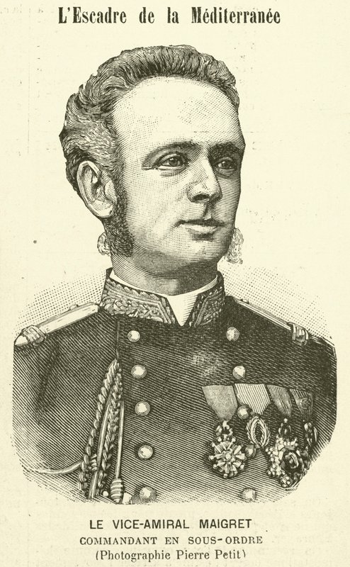 Viseadmiral Maigret, nestkommanderende for den franske middelhavsflåten av Pierre Petit