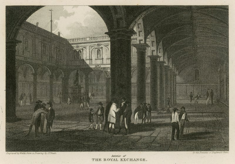 Interiøret til Royal Exchange, London av Pieter Jansz. Quast