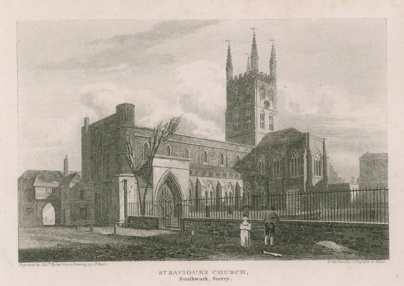 St Saviour's Church, Southwark, Surrey av Pieter Jansz. Quast
