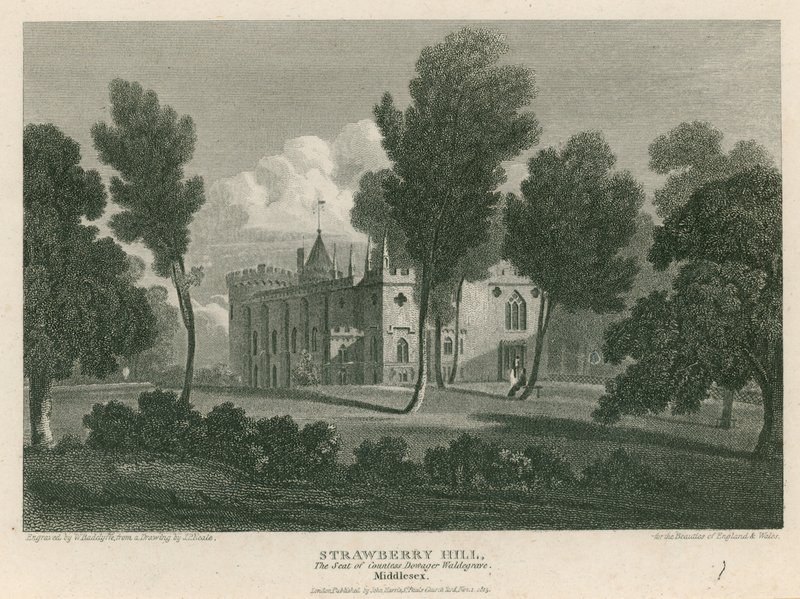 Strawberry Hill, Twickenham, London; Setet til enkegrevinne Waldegrave av Pieter Jansz. Quast