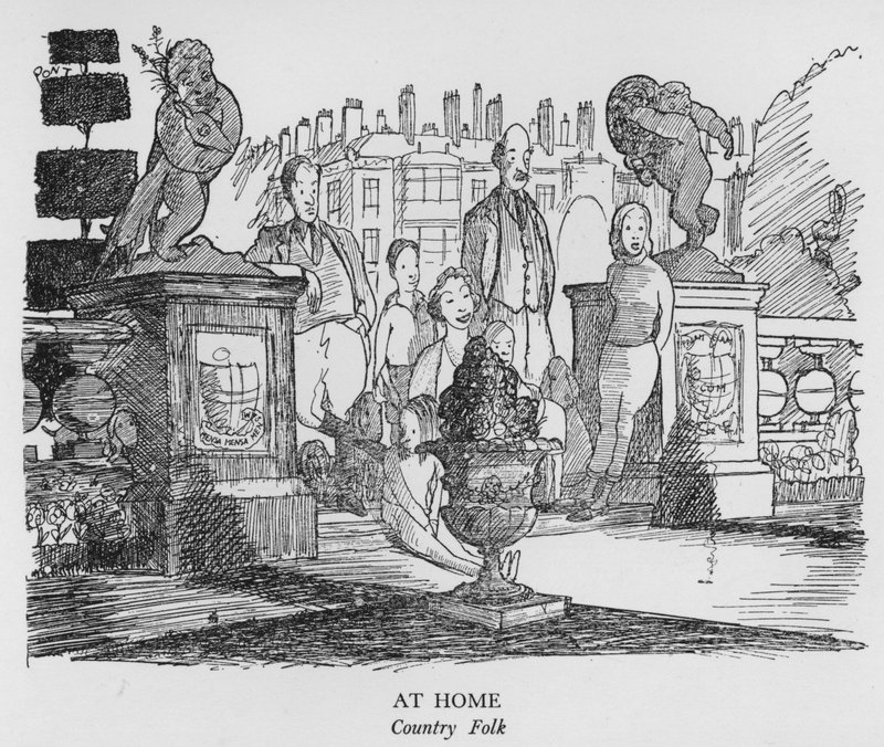 Hjemme, countryfolk (litho) av Pont