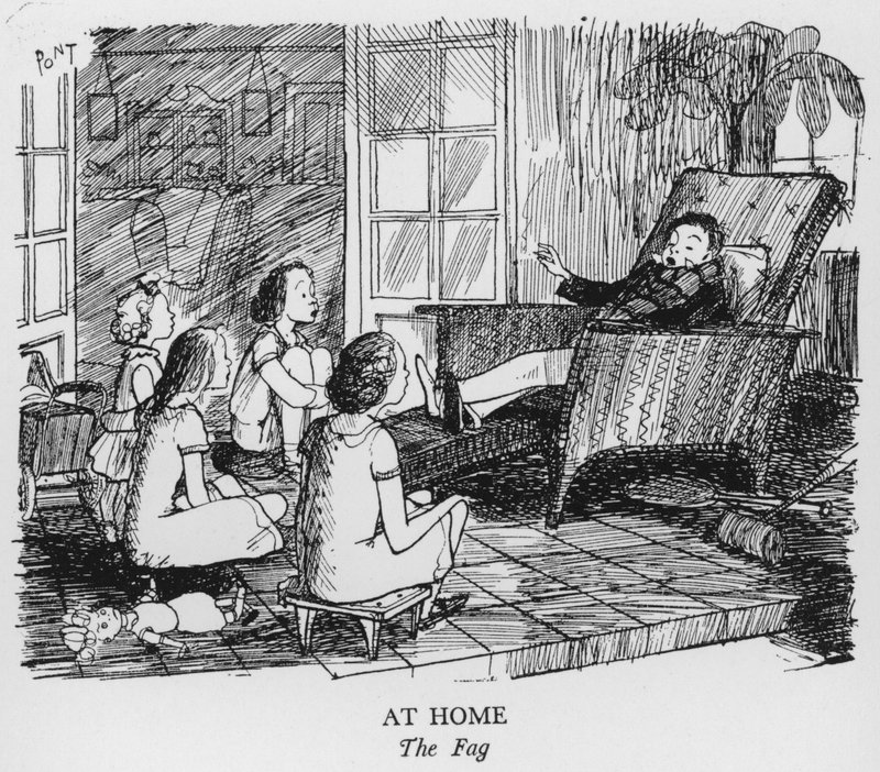 At Home, The Fag (litho) av Pont