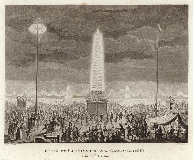 Festival og belysninger i Champs-Elysees i Paris av Prieur