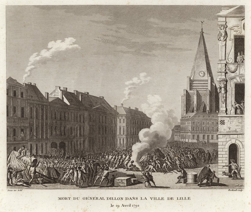 General Dillons død i Ville de Lille av Prieur
