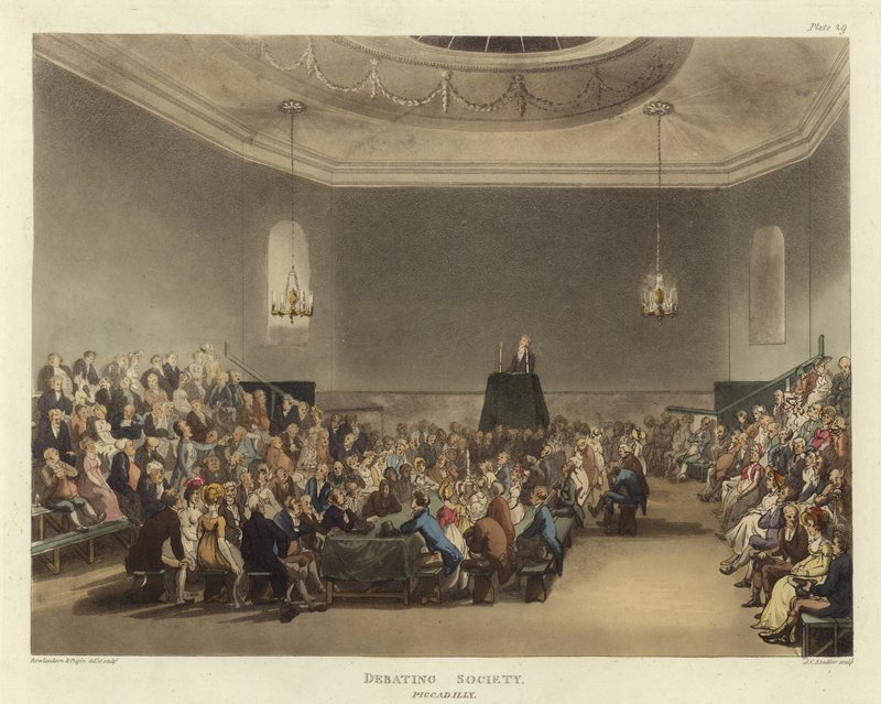 Debattsamfunn av Pugin and Rowlandson