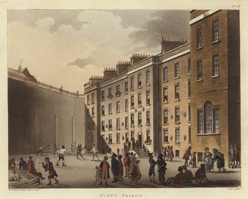 Flåte fengsel av Pugin and Rowlandson