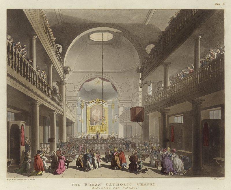 Det romersk-katolske kapellet av Pugin and Rowlandson