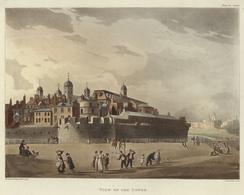 Utsikt over tårnet av Pugin and Rowlandson