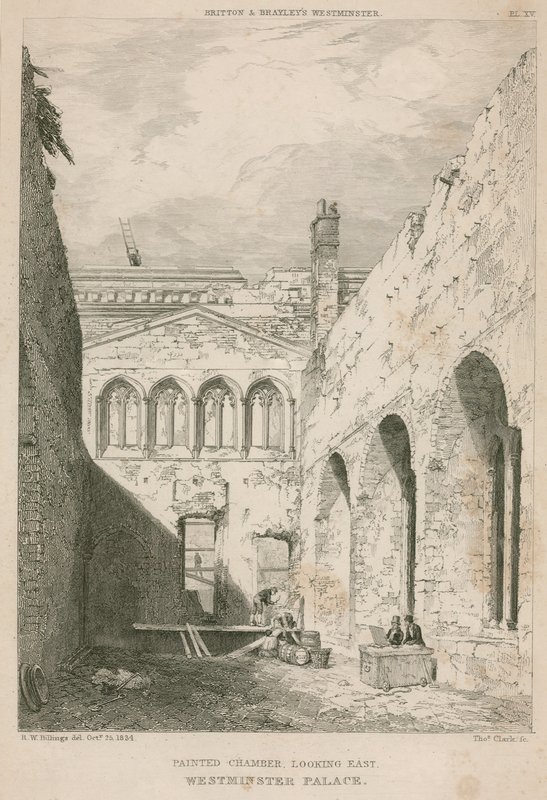 Painted Chamber, Westminster Palace, London, med utsikt mot øst av R. W. Billings