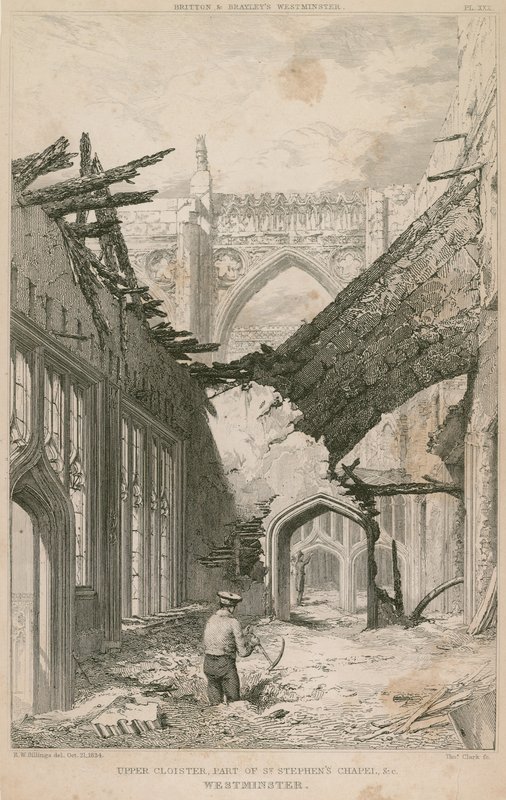 Upper Cloister, en del av St Stephen's Chapel, Westminster, London av R. W. Billings