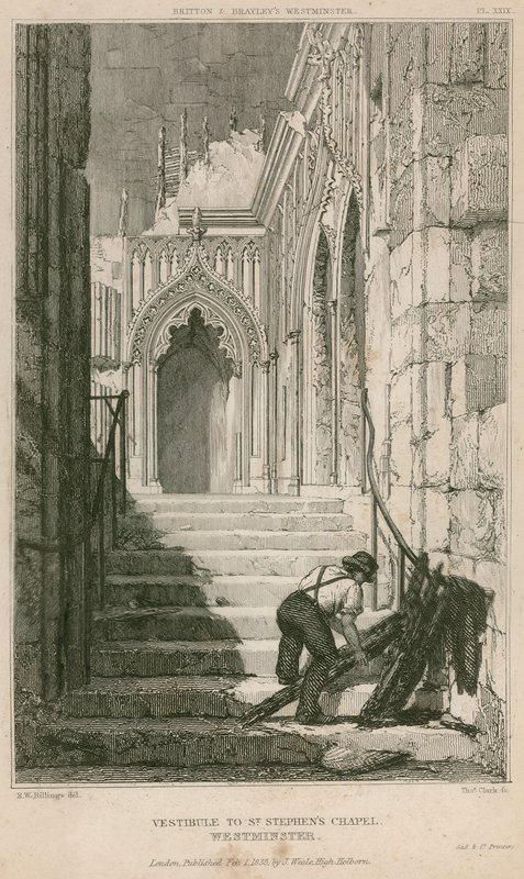 Vestibyle til St Stephen's Chapel, Westminster Palace av R. W. Billings