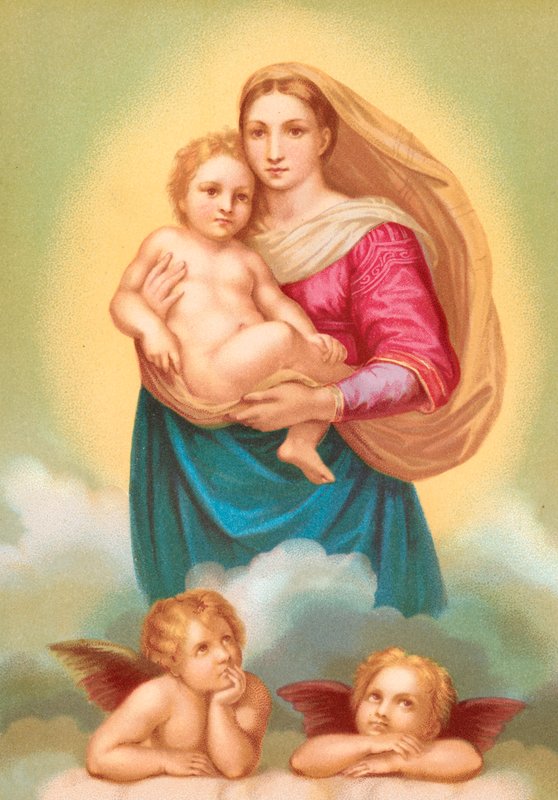 Den sixtinske madonna av Raffaello Sanzio Raphael