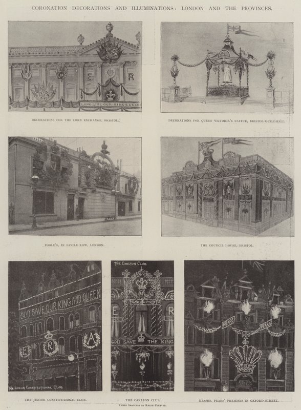 Kroningsdekorasjoner og belysninger, London og provinsene av Ralph Cleaver
