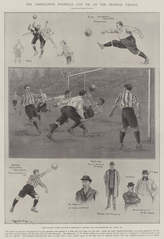 Association Football Cup Uavgjort på Crystal Palace av Ralph Cleaver
