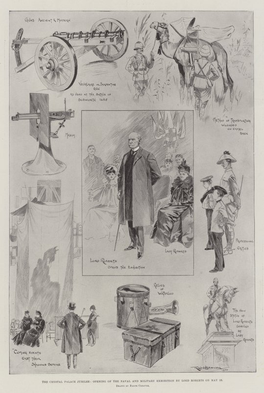 Crystal Palace Jubilee, åpning av sjø- og militærutstillingen av Lord Roberts 23. mai av Ralph Cleaver