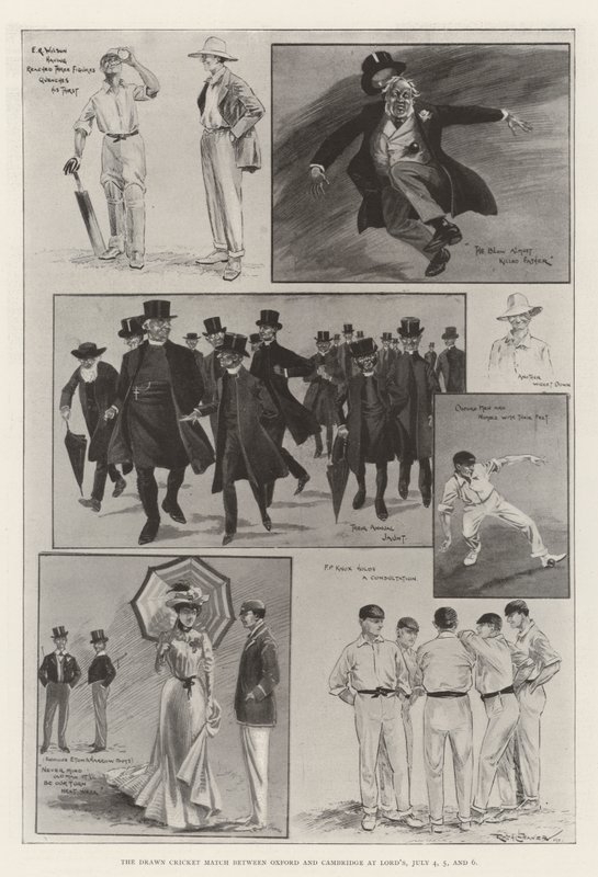 The Drawn Cricket Match mellom Oxford og Cambridge på Lord