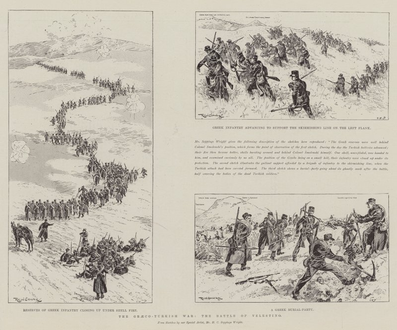 Den gresk-tyrkiske krigen, slaget ved Velestino av Ralph Cleaver