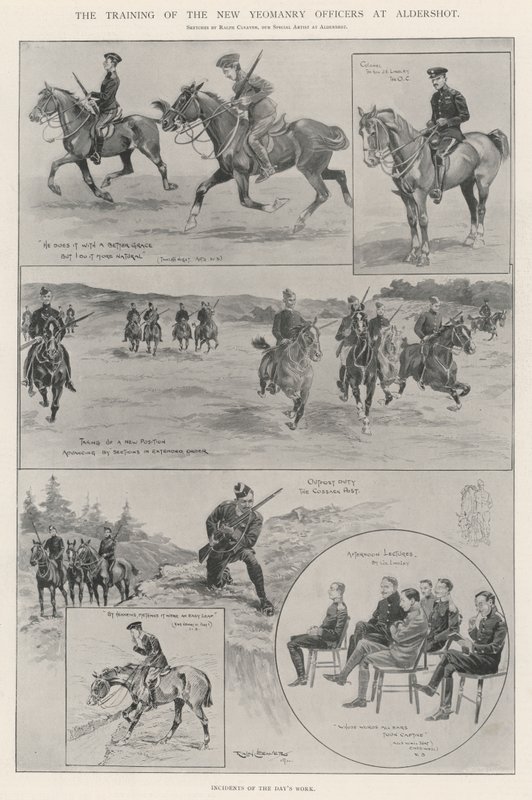 Opplæringen av de nye Yeomanry-offiserene ved Aldershot av Ralph Cleaver