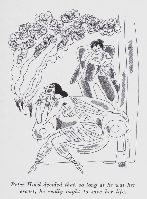 Illustrasjon for "But Gentlemen Marry Brunettes" av Anita Loos (litho) av Ralph Barton