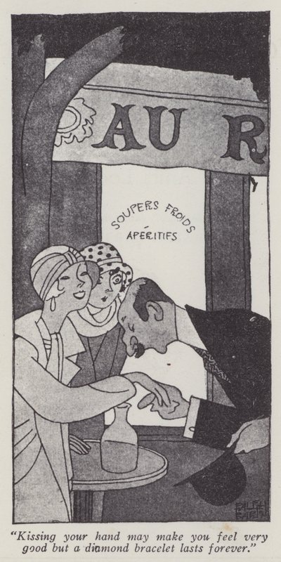 Illustrasjon for Gentlemen Prefer Blondes av Anita Loos (litho) av Ralph Barton