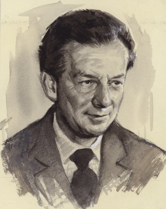 Benjamin Britten (gouache på papir) av Ralph Bruce