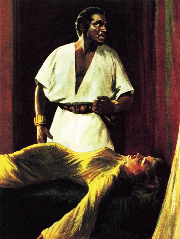 Sir Laurence Olivier på scenen i National Theatre-oppsetningen av Shakespeares Othello av Ralph Bruce