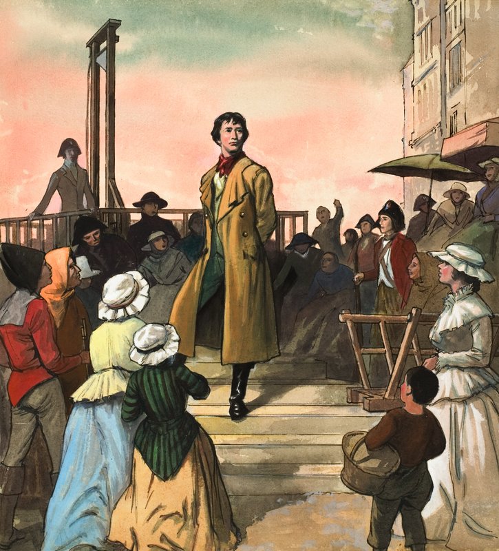 Sydney Carton, fra «En fortelling om to byer» av Charles Dickens (gouache på papir) av Ralph Bruce
