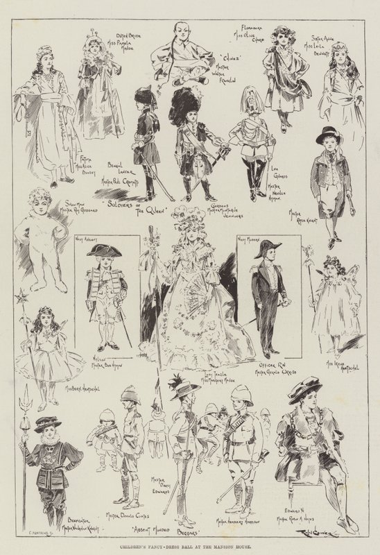 Fancy-dress ball for barn i Mansion House av Ralph Cleaver