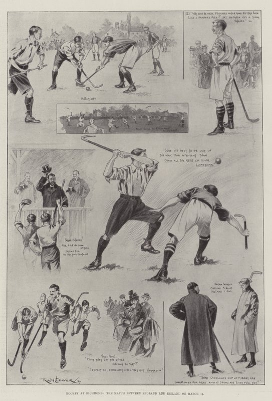 Hockey på Richmond, kampen mellom England og Irland 11. mars av Ralph Cleaver