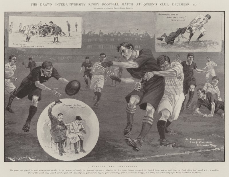 The Drawn Inter-University Rugby Football Match på Queen