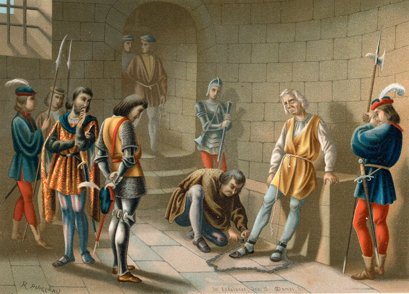Columbus lenket under ordre fra Bobadilla av Ramon Puiggari