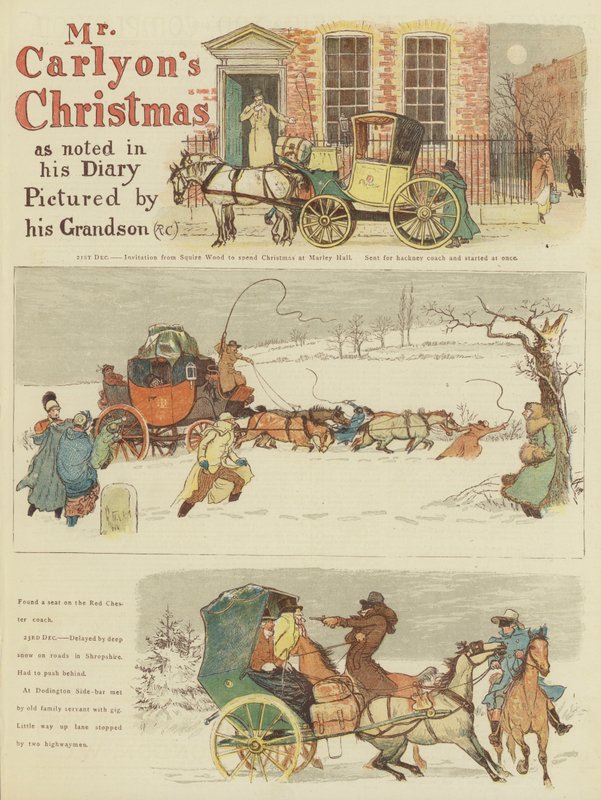 Mr Carlyon's Christmas (chromolitho) av Randolph Caldecott