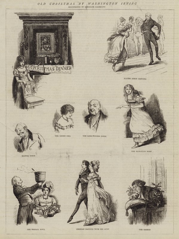 Old Christmas av Washington Irving av Randolph Caldecott