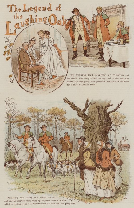 The Legend of the Laughing Oak (chromolitho) av Randolph Caldecott