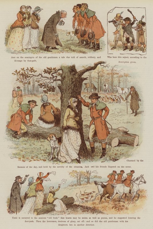 The Legend of the Laughing Oak (chromolitho) av Randolph Caldecott