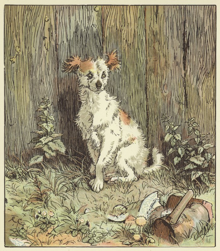 An Elegy On The Death Of A Mad Dog (farge litho) av Randolph Caldecott