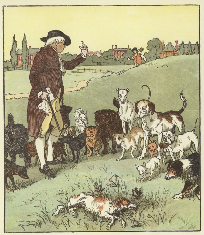 En elegi ved døden til en gal hund av Randolph Caldecott