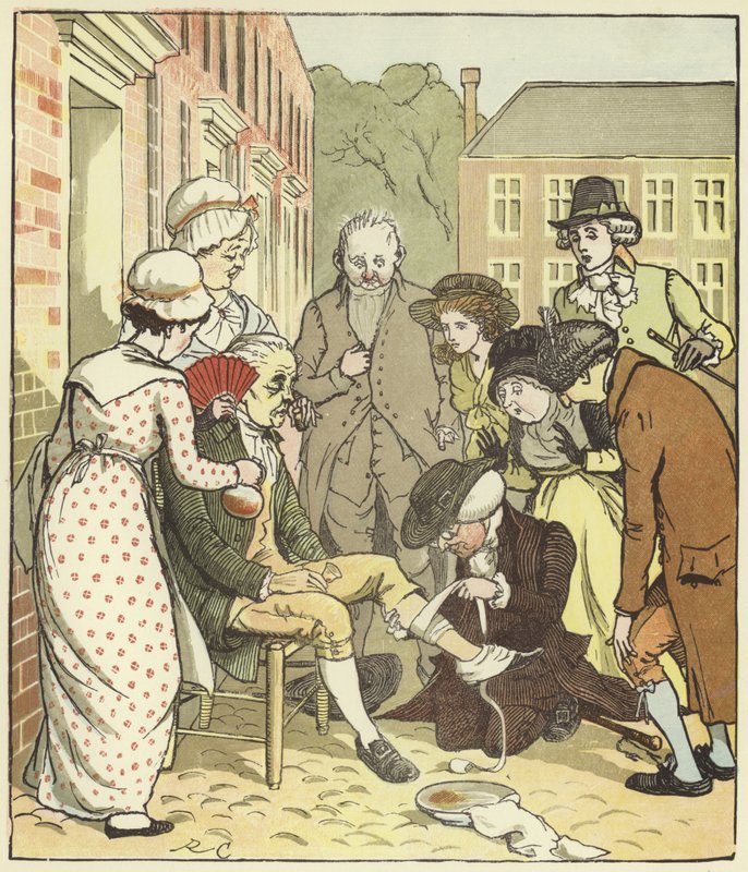 En elegi ved døden til en gal hund av Randolph Caldecott